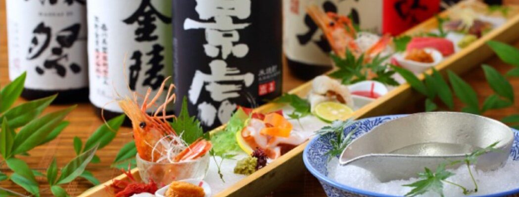 懐石料理や和食を個室で楽しめる景虎岡山の刺身と日本酒